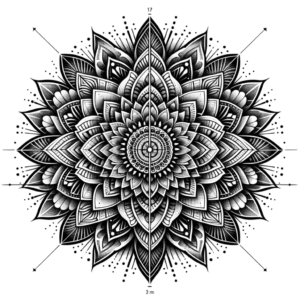 Mandala With Intricate, Mandala-Inspired Patterns And Detailed Lines