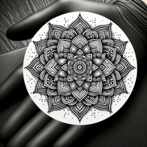 Mandala With Intricate, Mandala-Inspired Patterns And Detailed Lines
