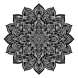 Mandala With Intricate, Maze-Like Patterns And Symmetrical Designs