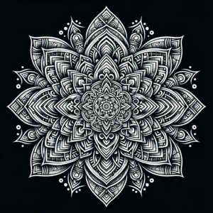 Mandala With Intricate, Maze-Like Patterns And Symmetrical Designs