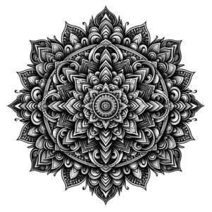 Mandala With Intricate, Ornamental Patterns And Symmetrical Designs