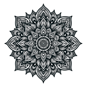 Mandala With Intricate, Ornamental Patterns And Symmetrical Designs