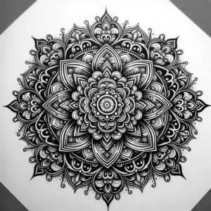 Mandala With Intricate, Ornamental Patterns And Symmetrical Designs