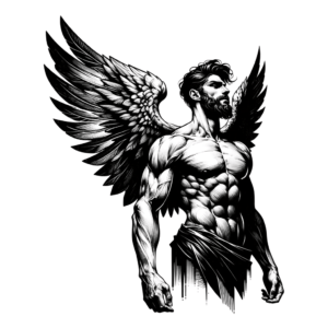 Masculine Angel With Strong Physique