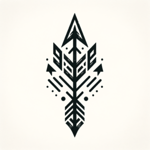 Masculine Arrow With Strong, Bold Features And A Rugged Look
