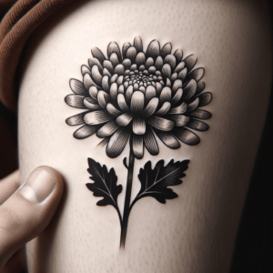 Masculine Chrysanthemum With Bold Lines