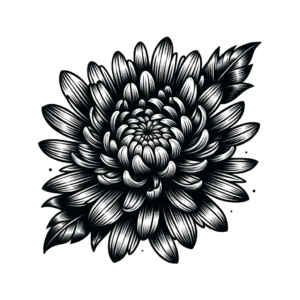 Masculine Chrysanthemum With Bold Lines