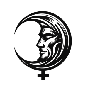 Masculine Crescent Moon With Bold Angles