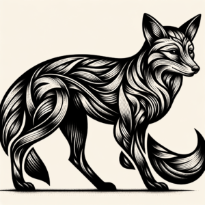 Masculine Fox With Strong Lines And Bold Shapes