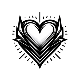 Masculine Heart With Sharp Edges