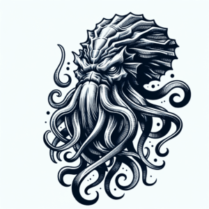 Masculine Kraken With Strong, Bold Lines