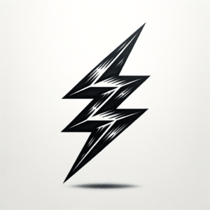 Masculine Lightning Bolt With Strong Presence
