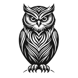 Masculine Owl With Strong, Bold Features