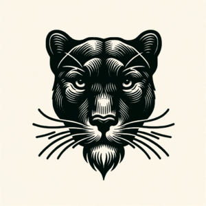 Masculine Panther With Bold, Rugged Lines