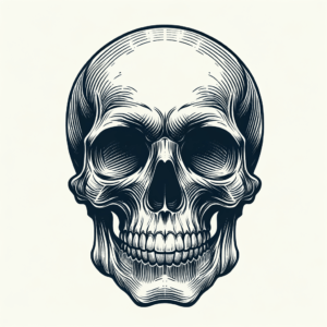 Masculine Skull With Bold Lines