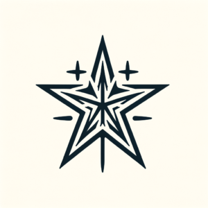 Masculine Star With Strong, Bold Lines And Sharp Edges