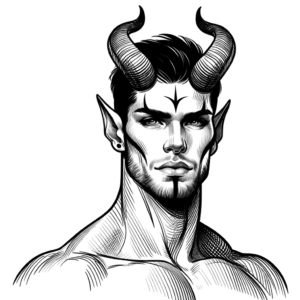 Masculine Succubus With Strong, Angular Features