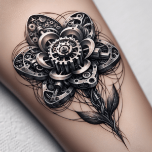 Mechanical Parts Forming A Biomechanical Flower