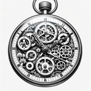 Micro Realism Clock With Tiny Gears