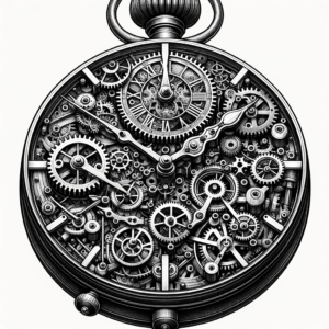 Micro Realism Clock With Tiny, Intricate Parts And Detailing