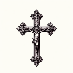 Micro Realism Crucifix With Intricate Details