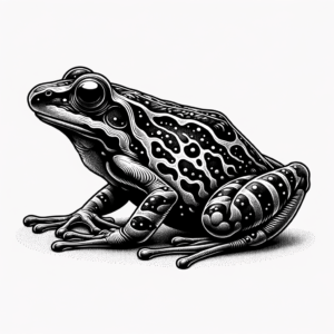 Micro Realism Frog In A Natural Pose