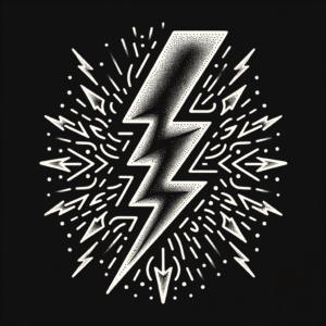 Micro Realism Lightning Bolt With Intricate Details