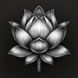 Micro Realism Lotus Flower With Intricate Details