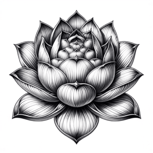 Micro Realism Lotus With Detailed Petals