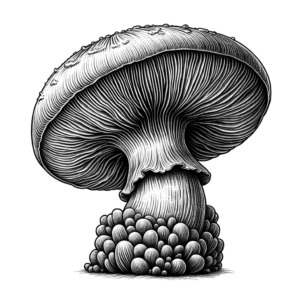 Micro Realism Mushroom With Intricate Details