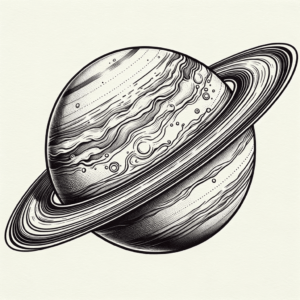 Micro Realism Planet With Rings