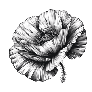 Micro Realism Poppy Flower With Lifelike And Intricate Details