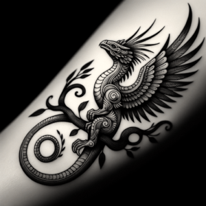 Micro Realism Quetzalcoatl Perched On Branch