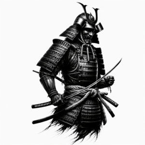 Micro Realism Samurai With Intense Detail