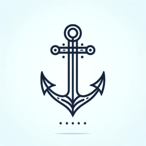 Minimalist Anchor With A Single Line Design