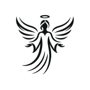 Minimalist Angel With Simple Wings