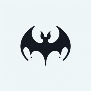 Minimalist Bat With Simple Silhouette