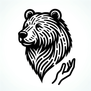 Minimalist Bear Head