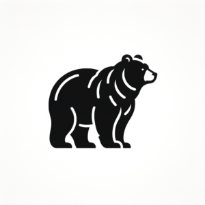 Minimalist Bear Silhouette