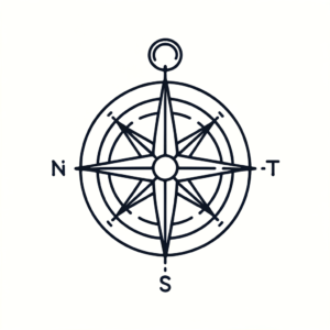 Minimalist Compass In A Single Continuous Line