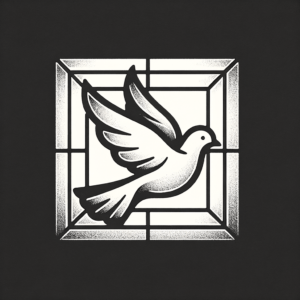 Minimalist Dove In A Square