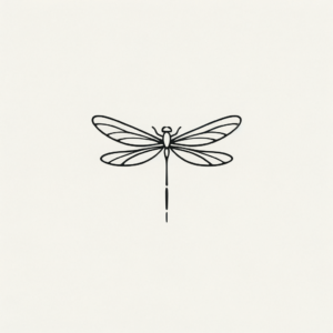 Minimalist Dragonfly With Clean Lines