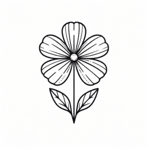 Minimalist Flower With Clean Lines