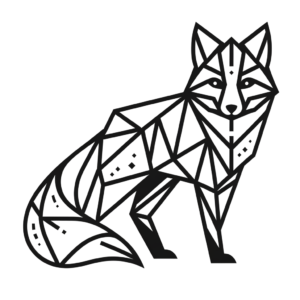 Minimalist Fox Outline With Clean, Geometric Shapes