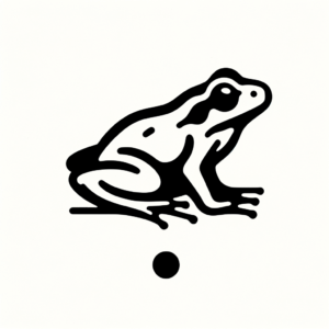 Minimalist Frog Silhouette