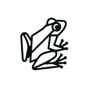 Minimalist Frog With Basic Forms