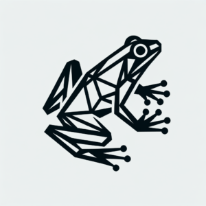 Minimalist Frog With Simple Shapes