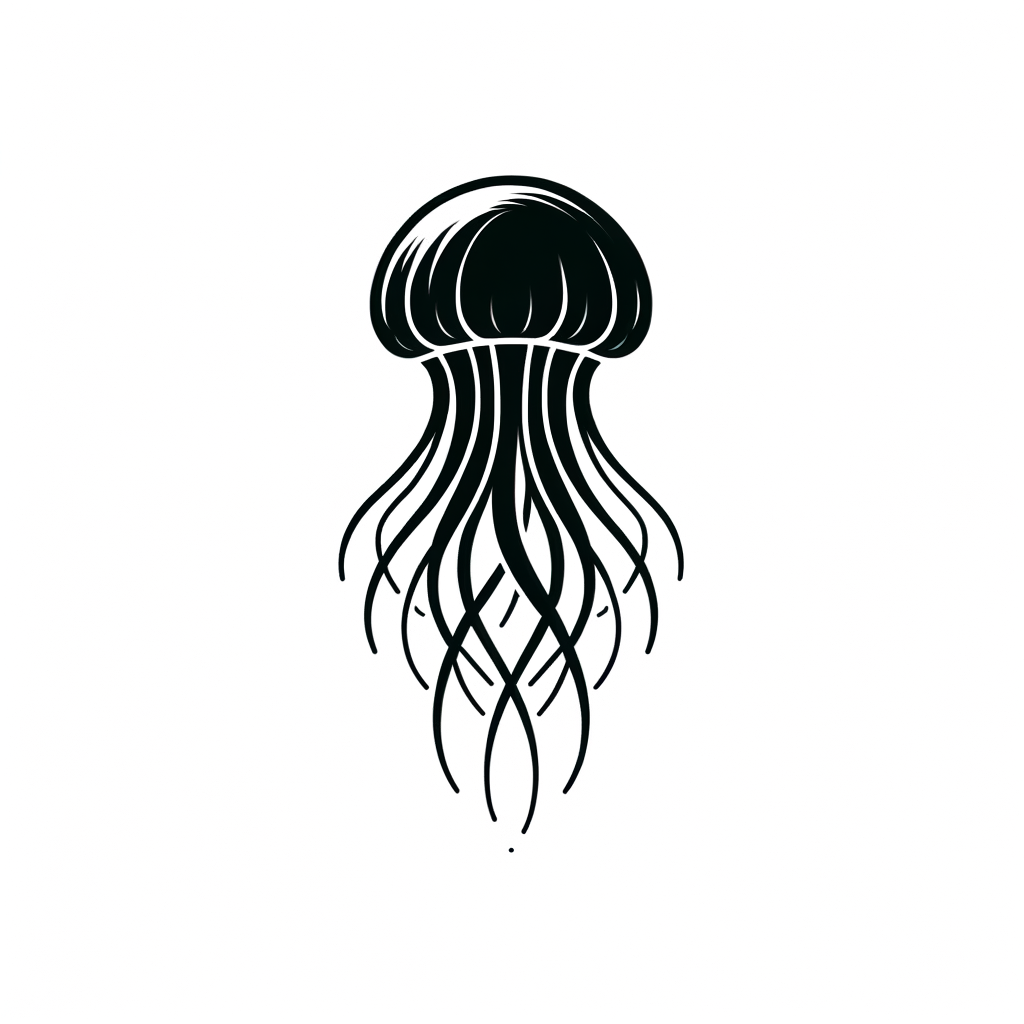 Minimalist Jellyfish With Clean Design