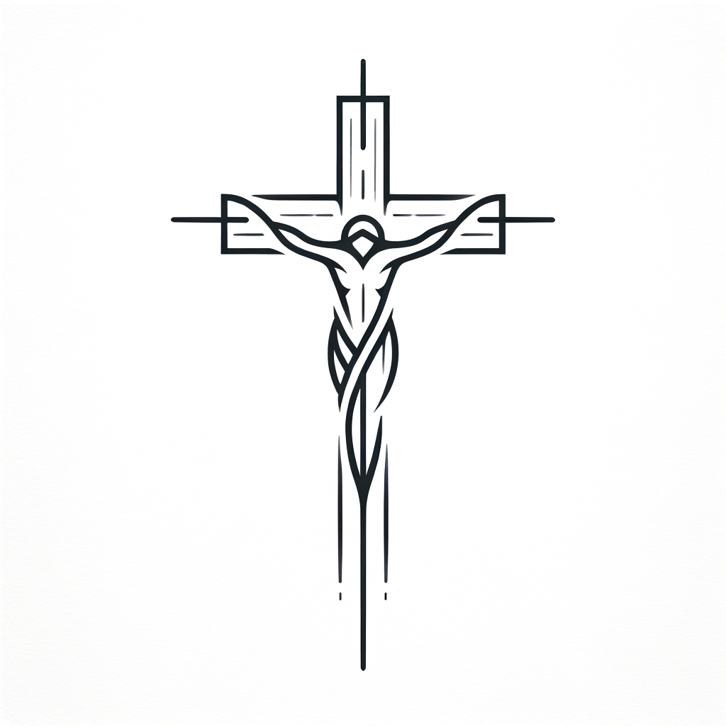 Minimalist Jesus Crucifix With Clean Lines