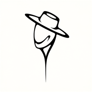 Minimalist Joker With Simple Hat